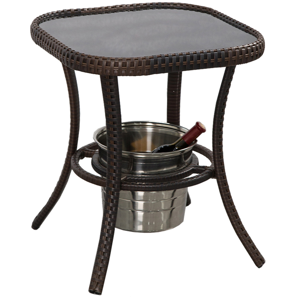 Furniture One 2 Seater Armchair Garden Bistro Set with Ice Bucket Image 4