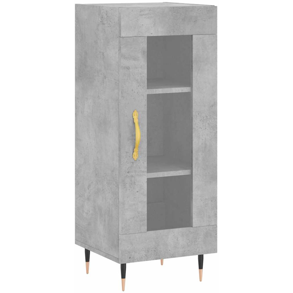 vidaXL 2 Door Concrete Grey Wooden Highboard Image 7