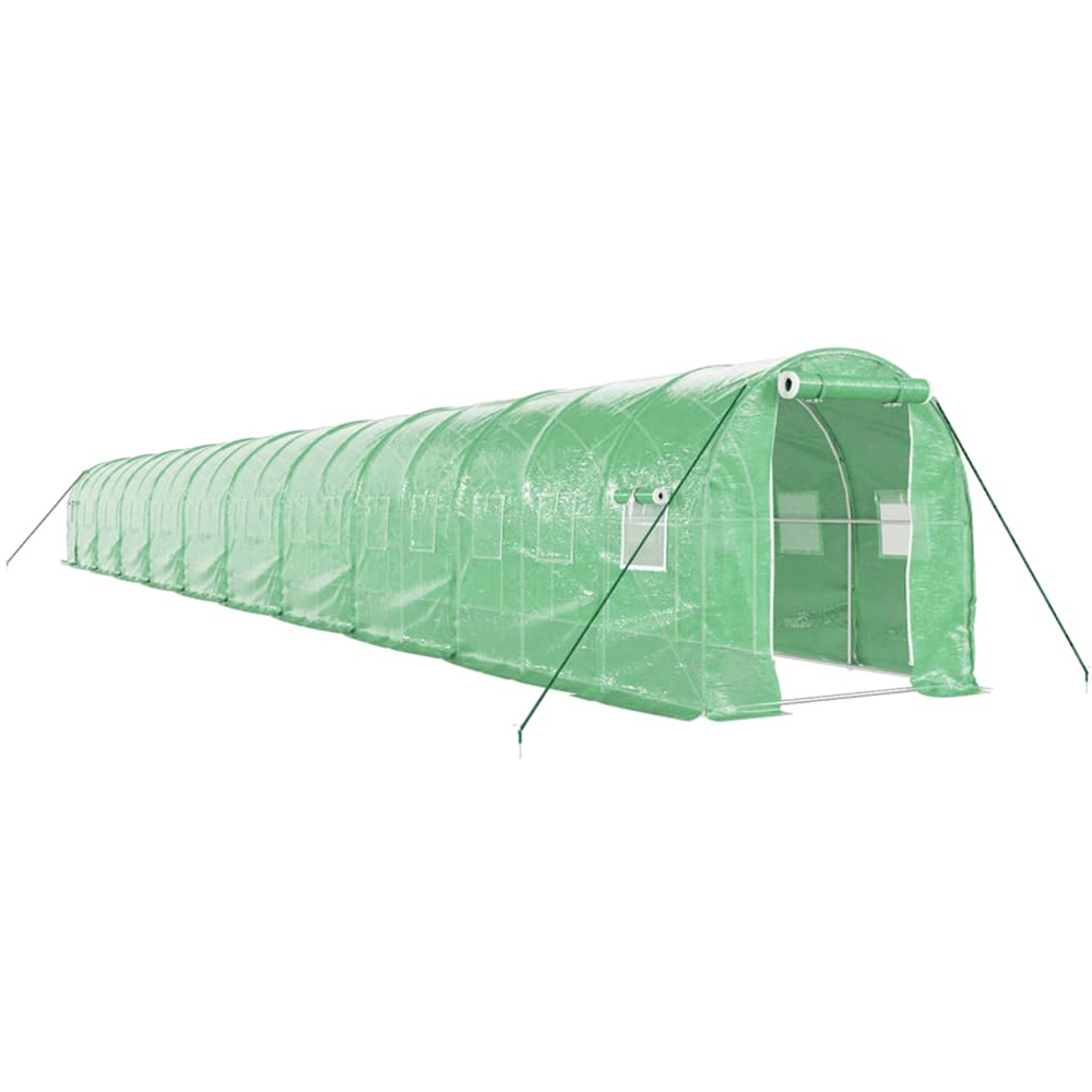 vidaXL Green 6.5 x 65.6ft Greenhouse Image 1