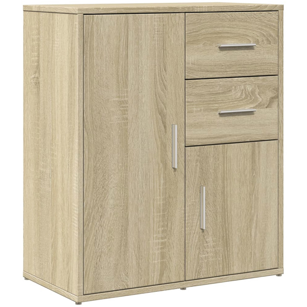 vidaXL 2 Door 2 Drawer Sonoma Oak Sideboard Image 2