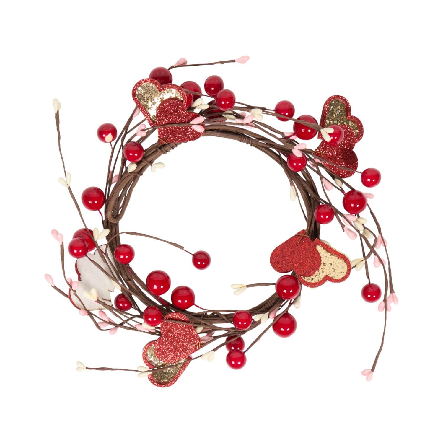 Glitter Hearts Garland Red Image 3