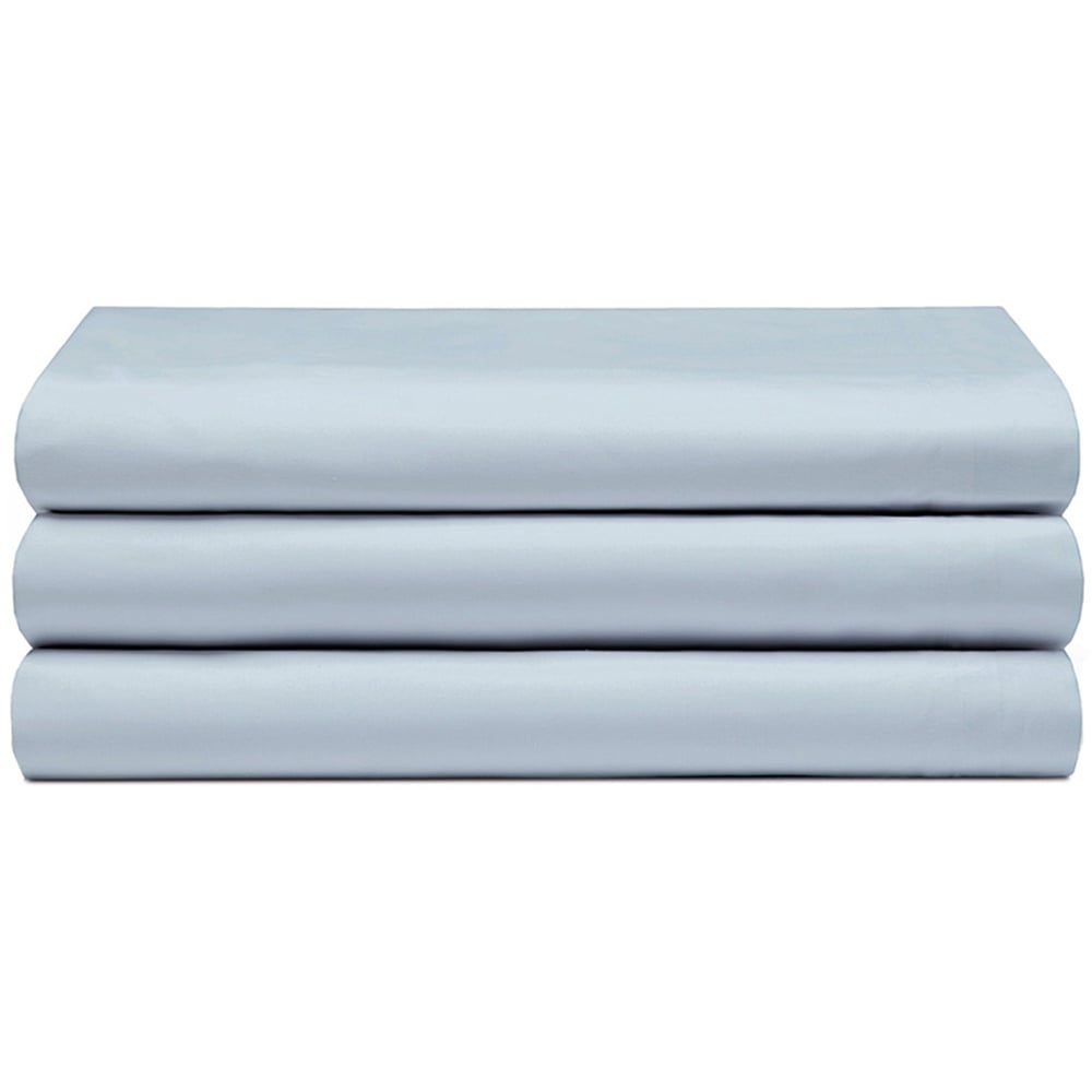 Serene Super King Duck Egg Flat Bed Sheet Image 1