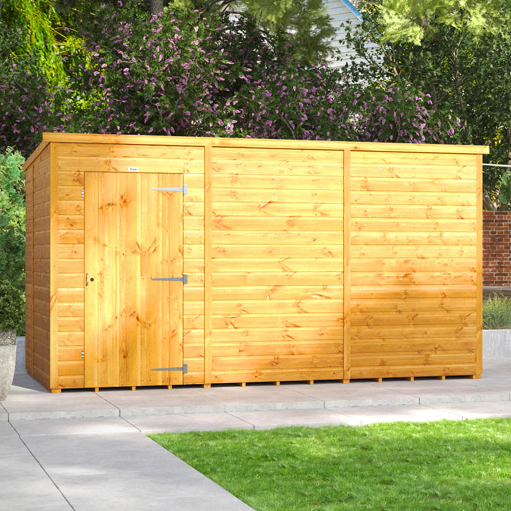 Power Sheds 12 x 6ft Pent Wooden Shed Image 2