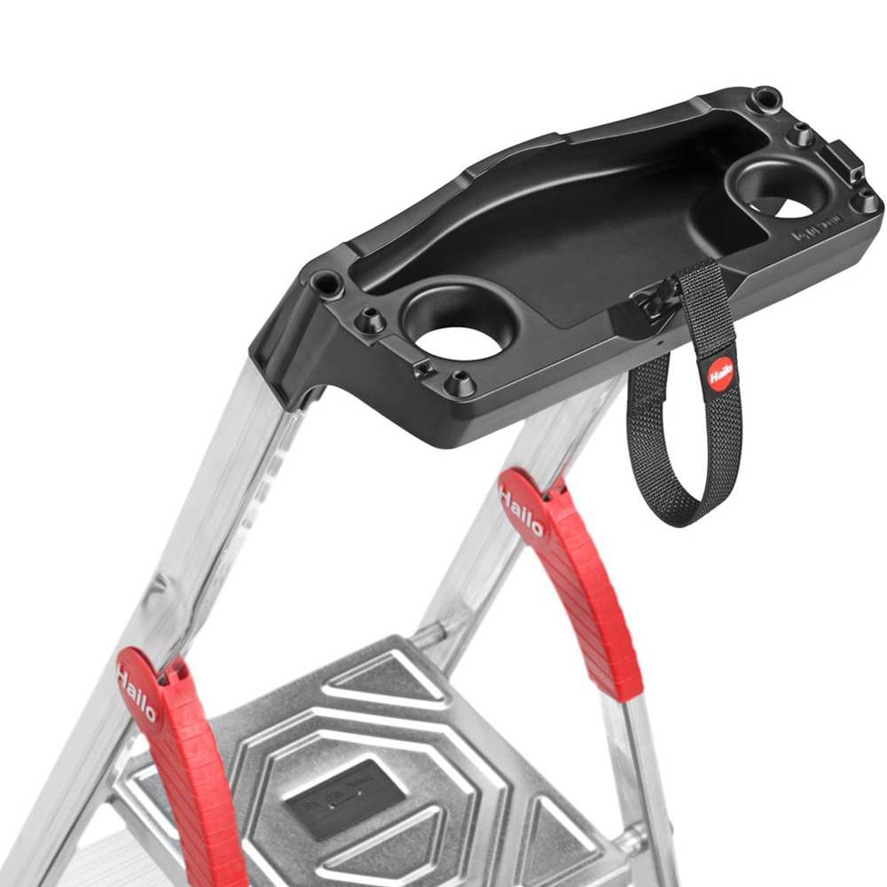 Hailo 8040-307 L80 3 Tread Aluminium Deep Step Ladder Image 4