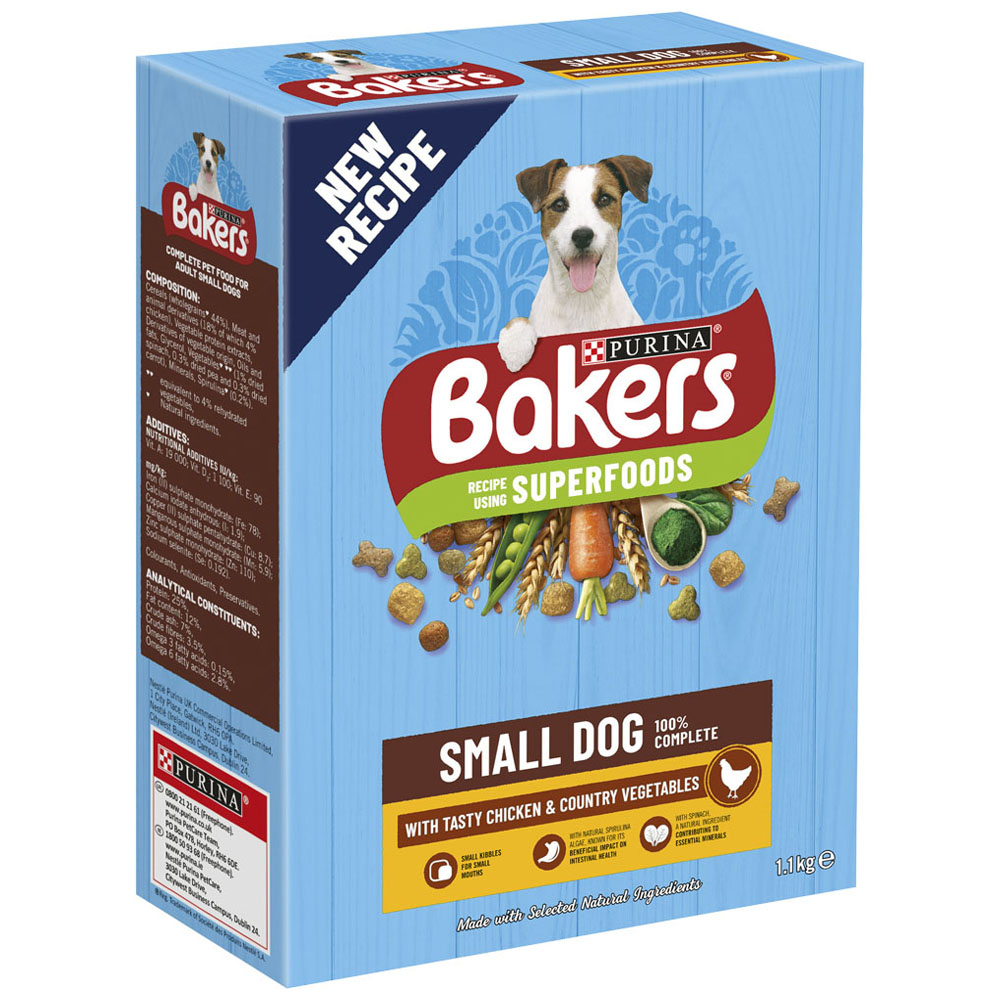 Bakers Small Dog Chicken and Veg Dry Dog Food 1.1kg Image 2