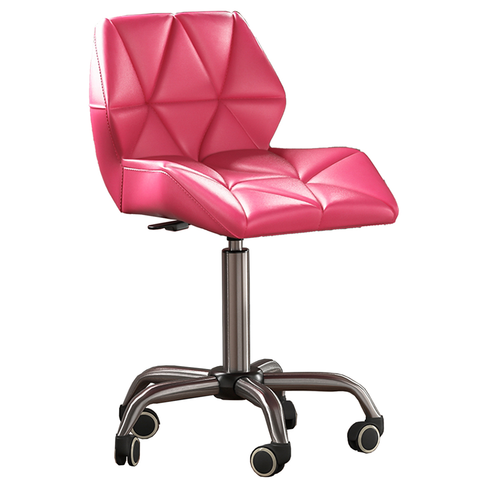 Vida Designs Pink PU Faux Leather Swivel Office Chair Image 2