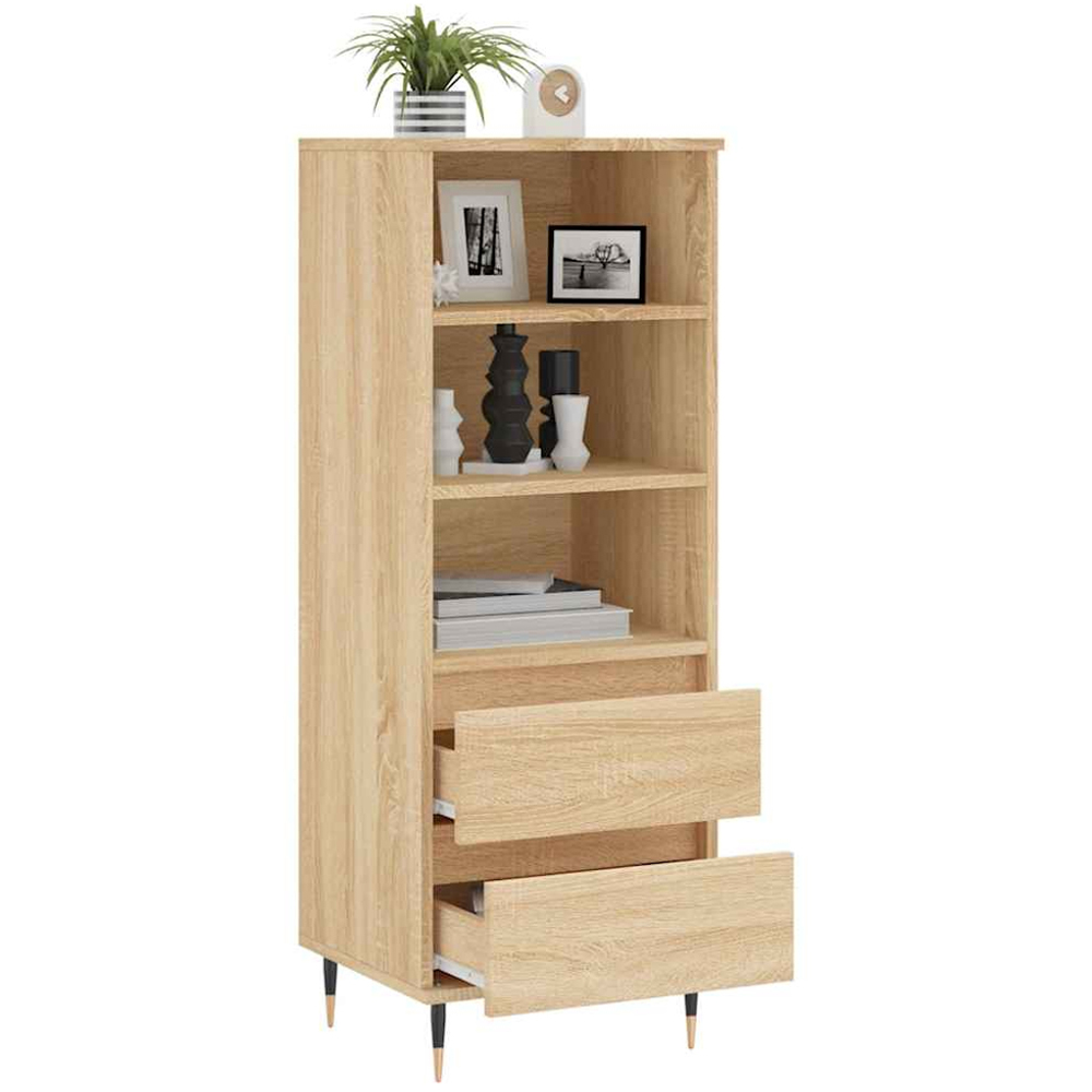 vidaXL 2 Drawer 3 Shelf Sonoma Oak Highboard Image 4