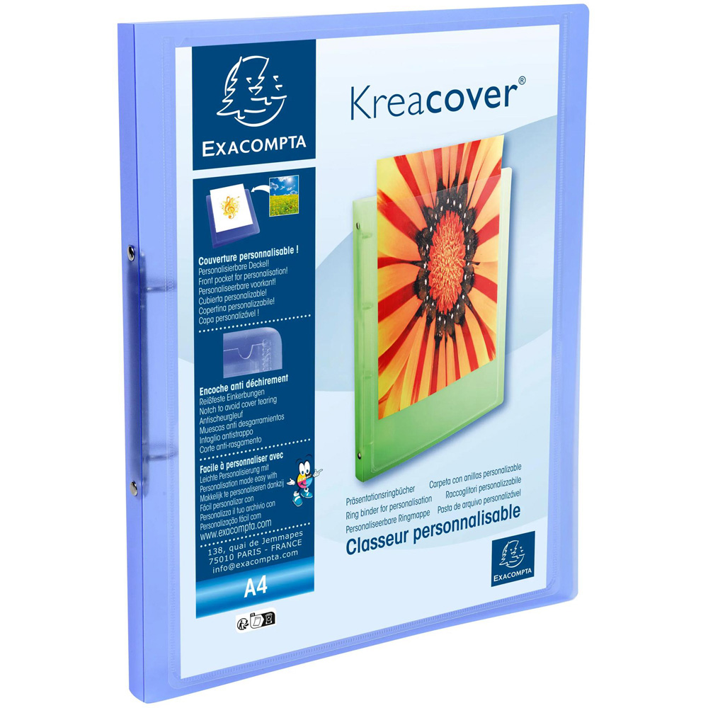 Exacompta Chromaline Multicolour PP 2R Ring Binder 15mm 20 Pack Image 6