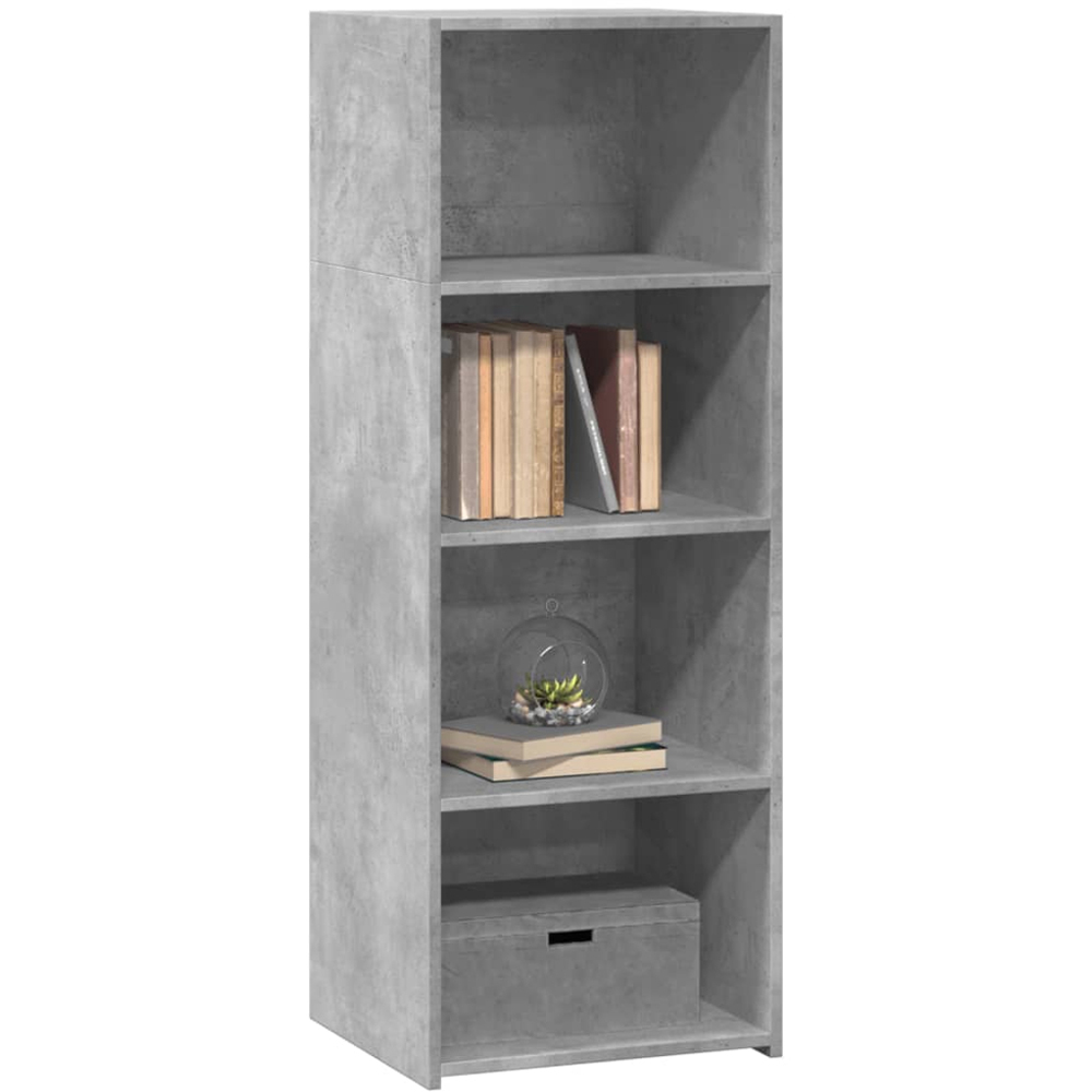 vidaXL 4 Shelf Concrete Grey Highboard Image 3