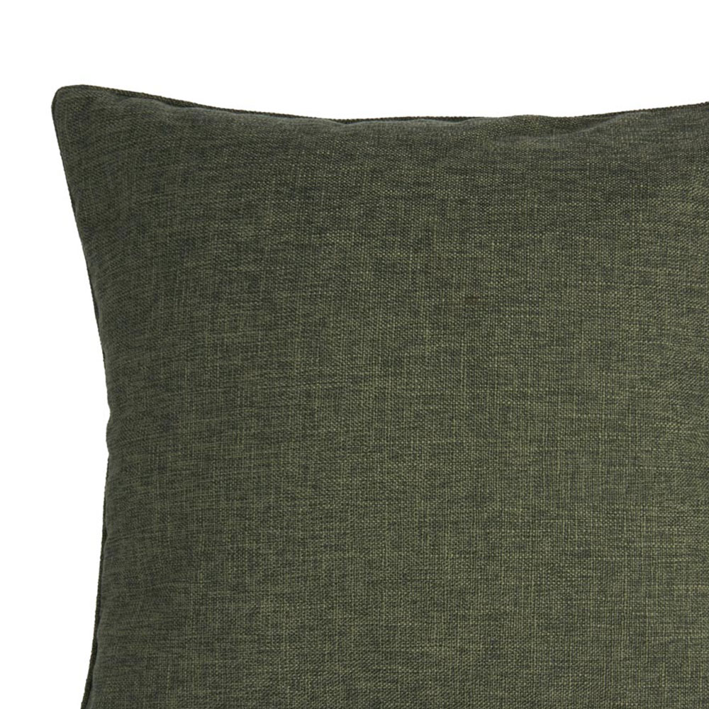 Wilko Olive Green Faux Linen Cushion 43 x 43cm Image 3