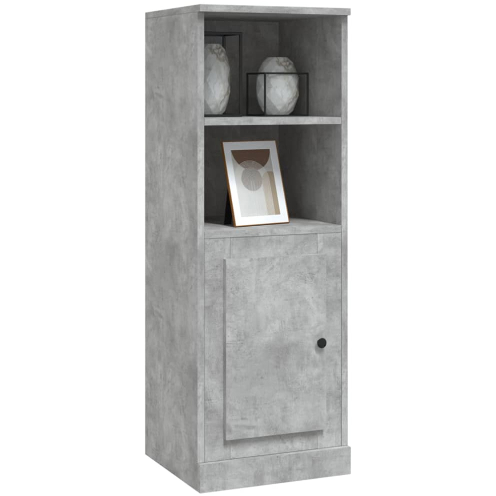 vidaXL Single Door 2 Shelf Concrete Grey Highboard Image 4