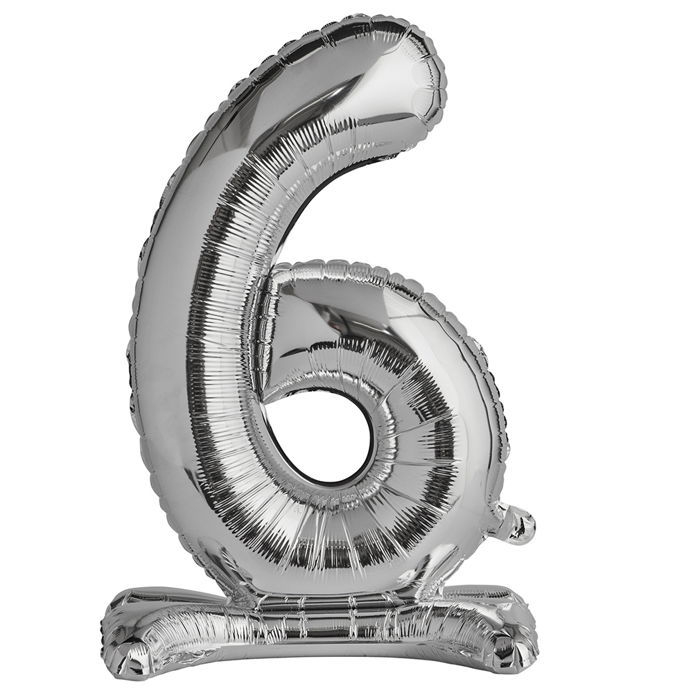 Wilko 30inch 6 Silver Foil Air Filled Balloon Image 1