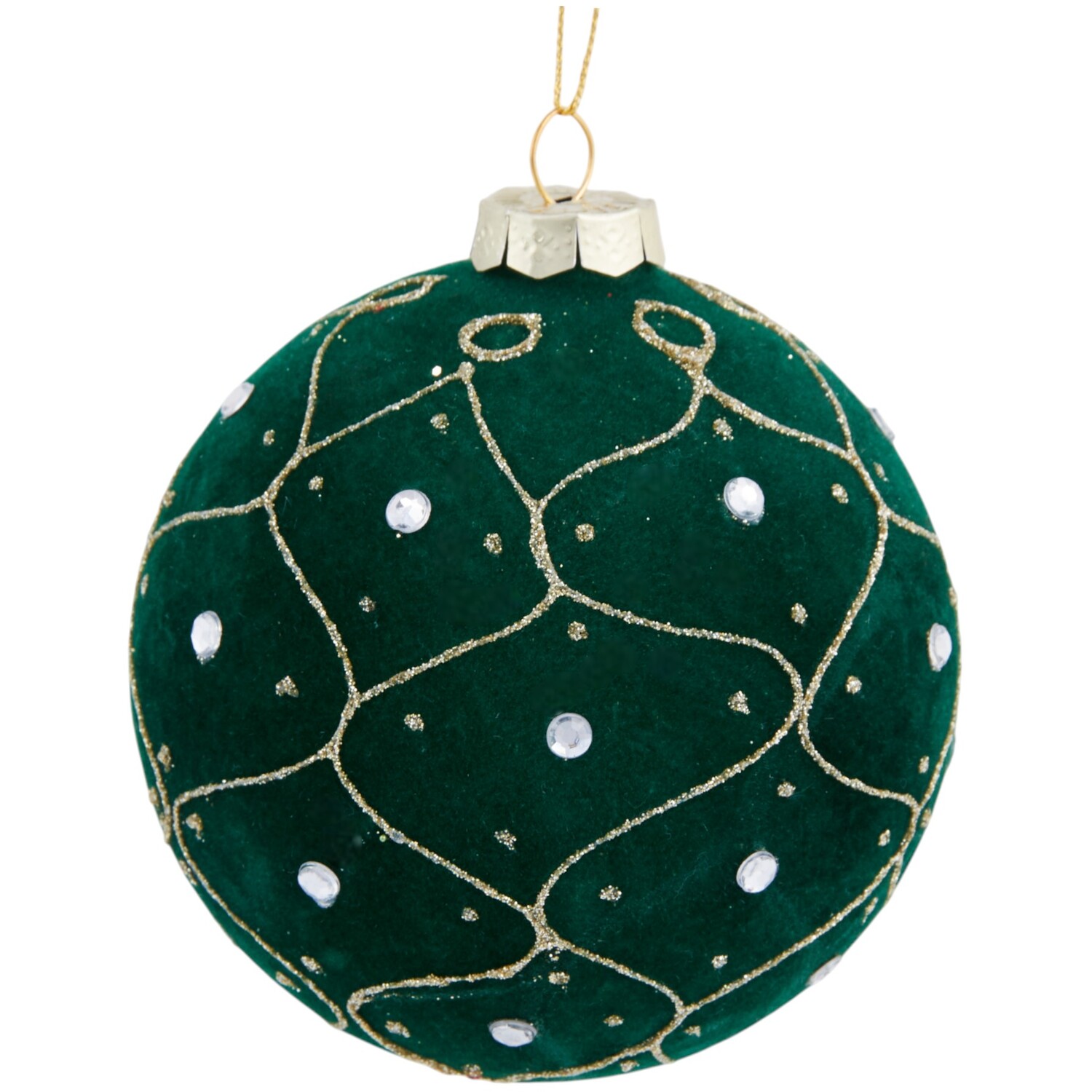 Traditional Flocked Bauble Image 2