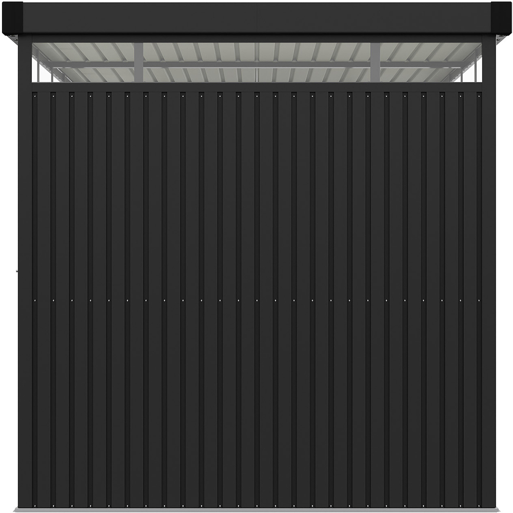 Living and Home 6 x 8ft Anthracite Metal Pent Garden Storage Shed Image 5