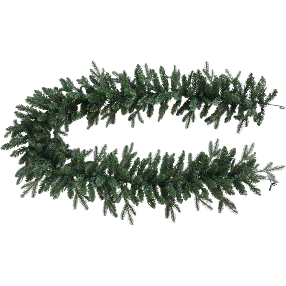 Festive Christmas Green LED Christmas Garland 270cm Image 1