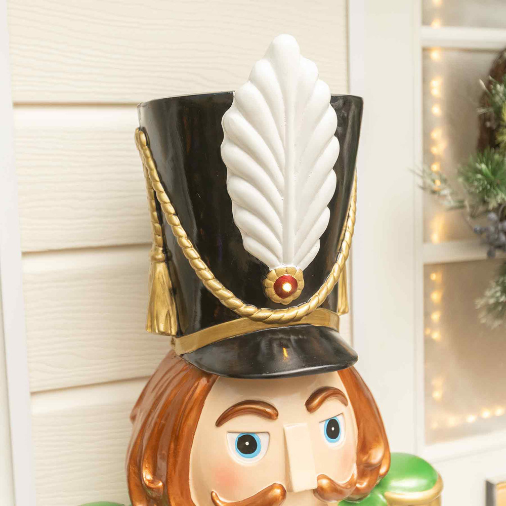 The Christmas Centre Red White and Green LED Lights Traditional Nutcracker Soldier 5.5ft Image 5