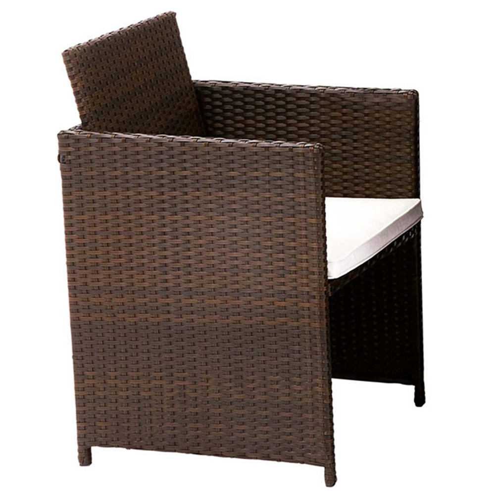 Royalcraft Nevada 4 Seater Cube Dining Set Brown Image 5