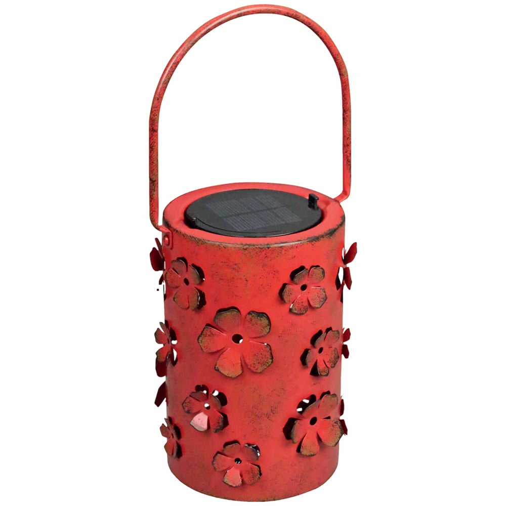 Luxform Global Red LED Garden Solar Daisy Flower Lantern Image 1