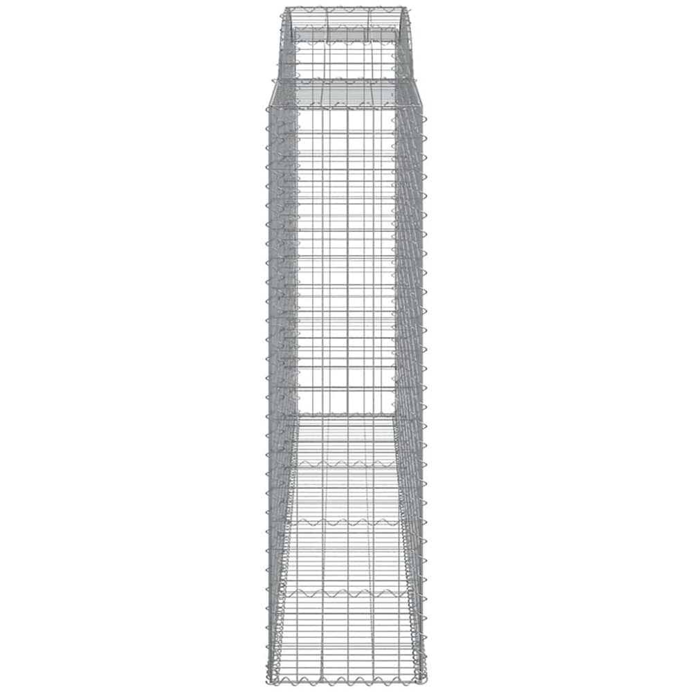 vidaXL Silver Galvanised Iron Arched Gabion Basket 300 x 50 x 180/200cm 15 Pack Image 3