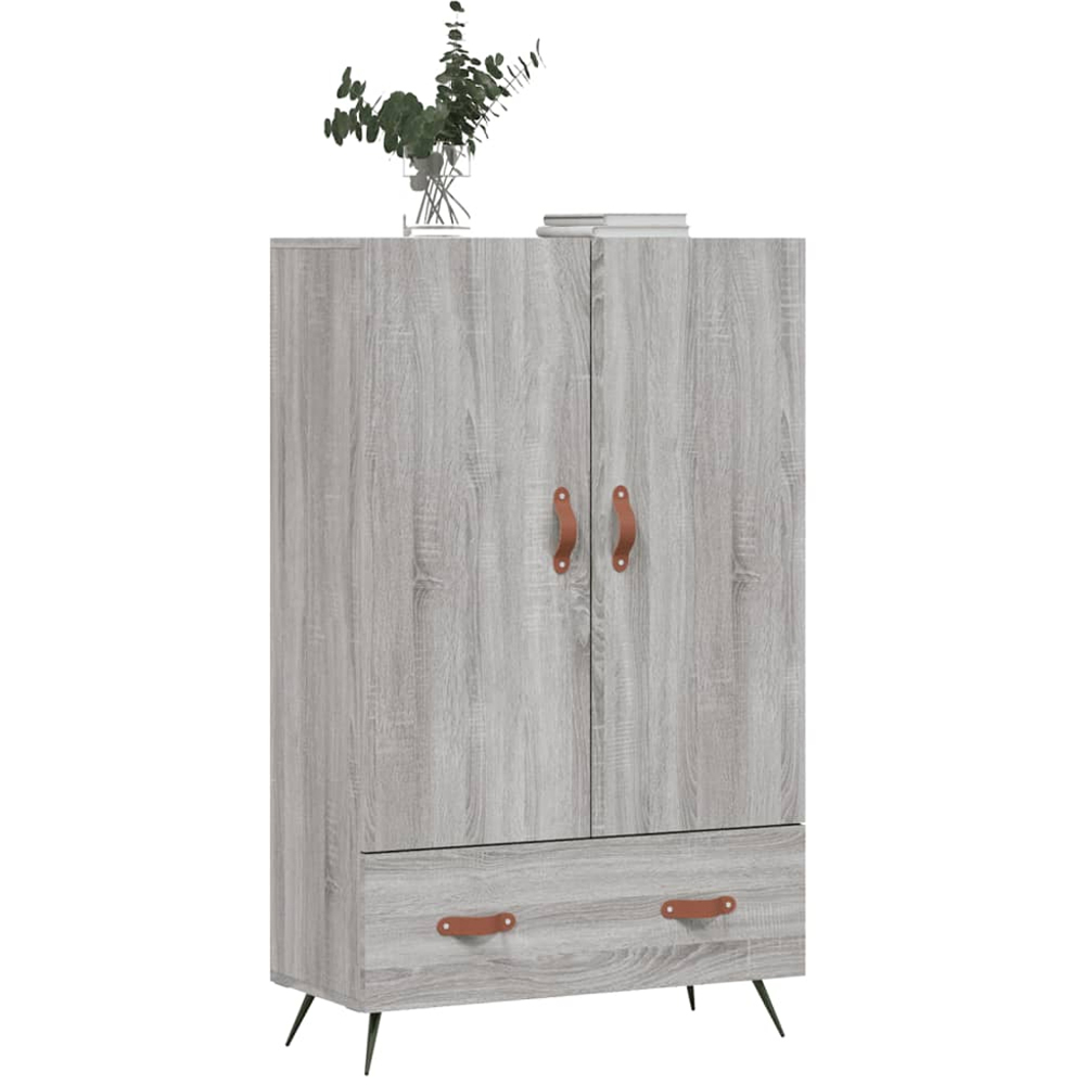vidaXL 2 Door Single Drawer Grey Sonoma Highboard Image 4