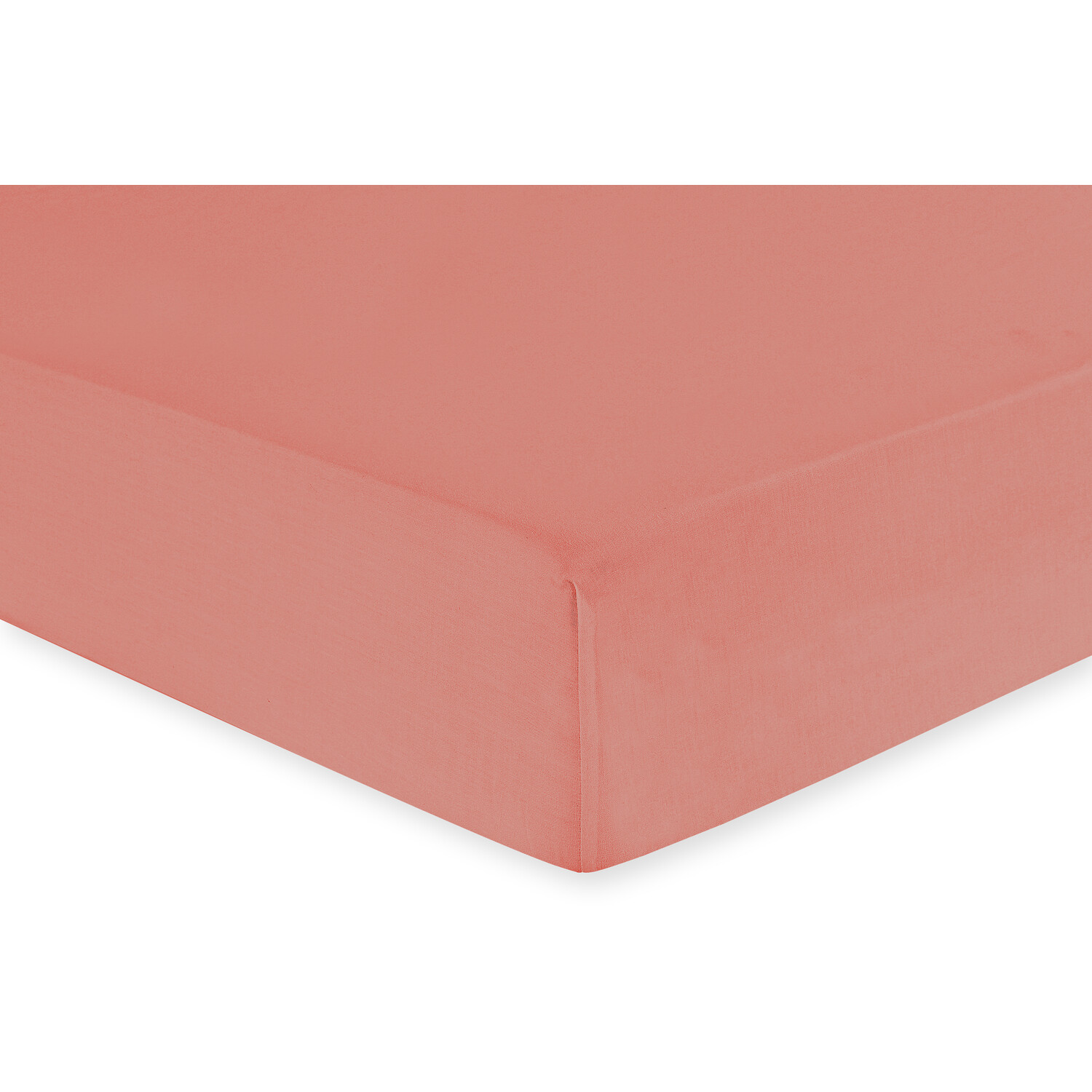 My Home Polycotton Fitted Sheet Terracotta King Image