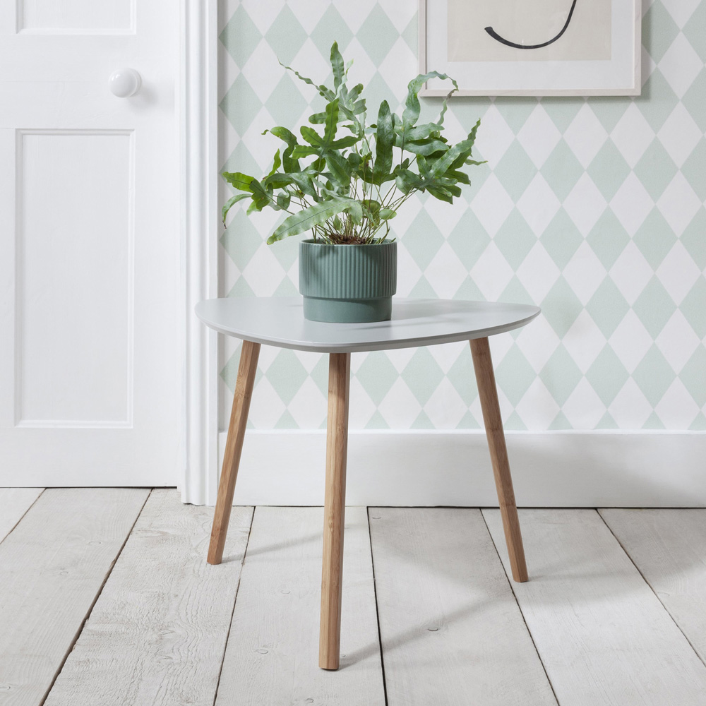 Noa and Nani Malme Chalk Grey and Natural Pine Large Side Table Image 5