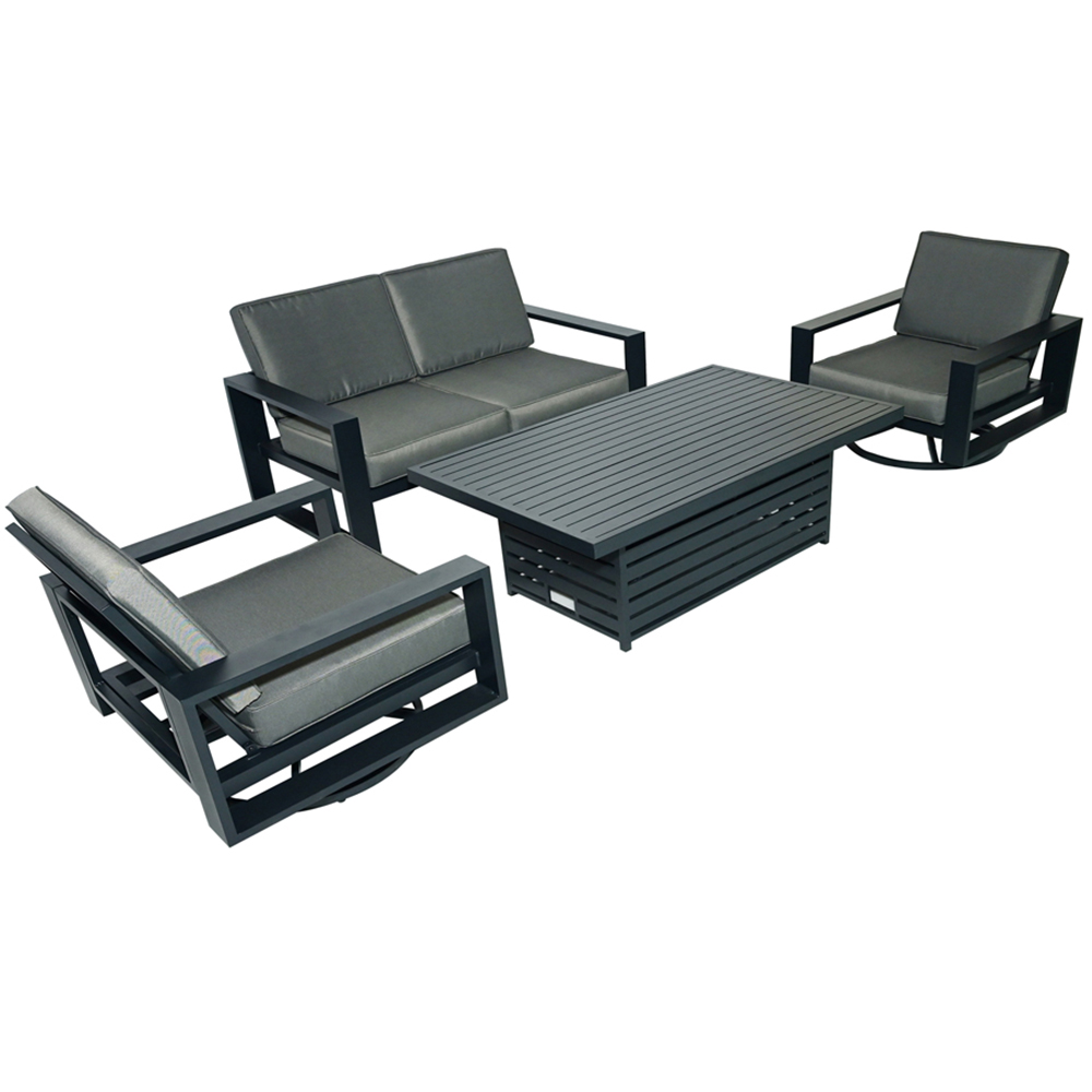 Furniture One 4 Seater Aluminium Garden Dining Set Image 2