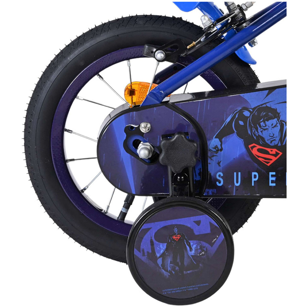 Volare DC Comics Superman Kids 12 inch Multicolour Bike with Stabilisers Image 7