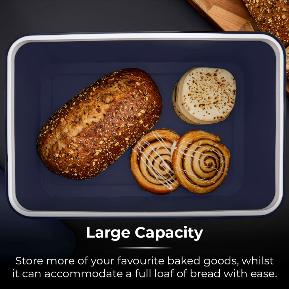 Tower Sera Midnight Blue Bread Bin Image 3