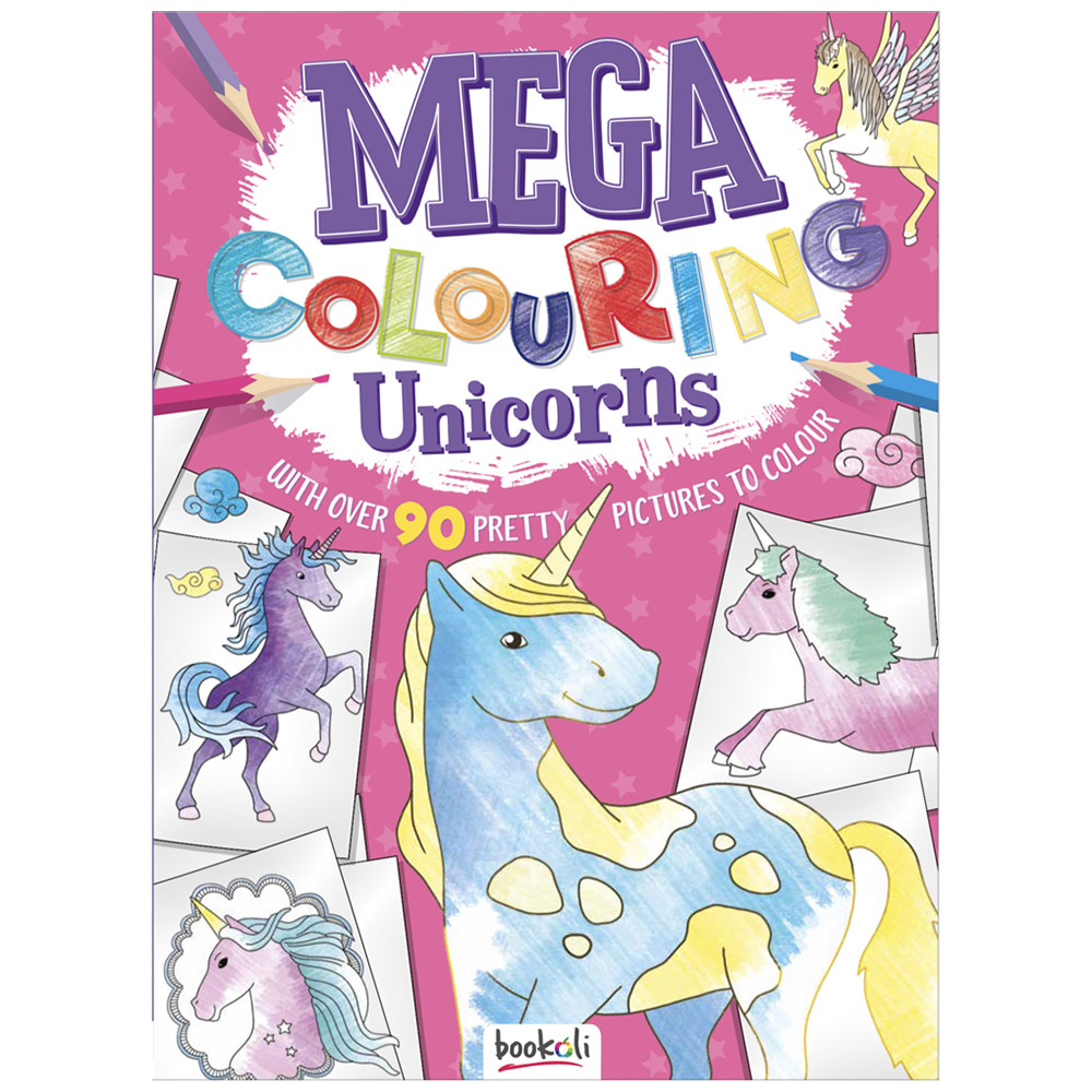 Mega Colouring Unicorns Book Image 1