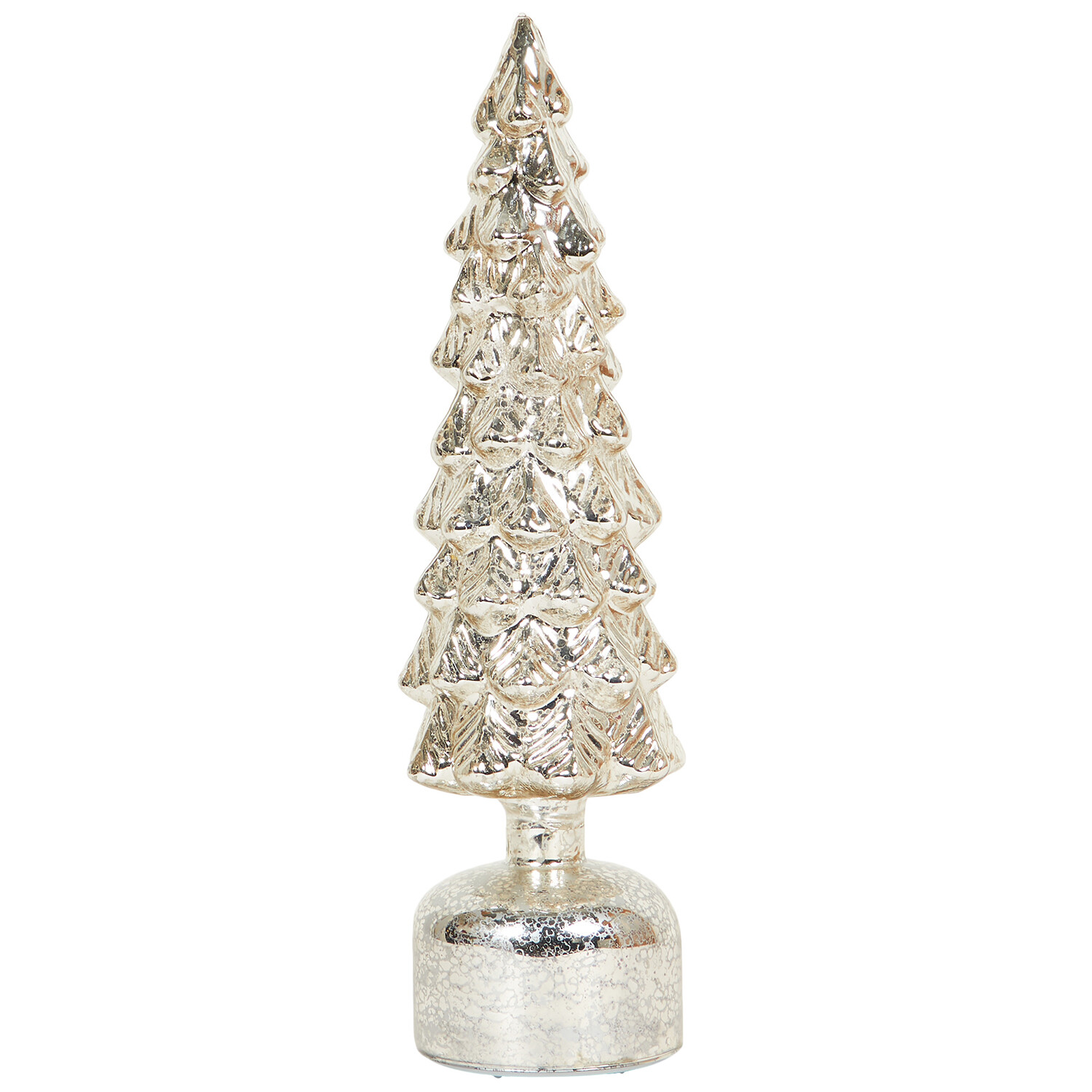 Antique LED Spinning Tree Silver - Silver Image 1
