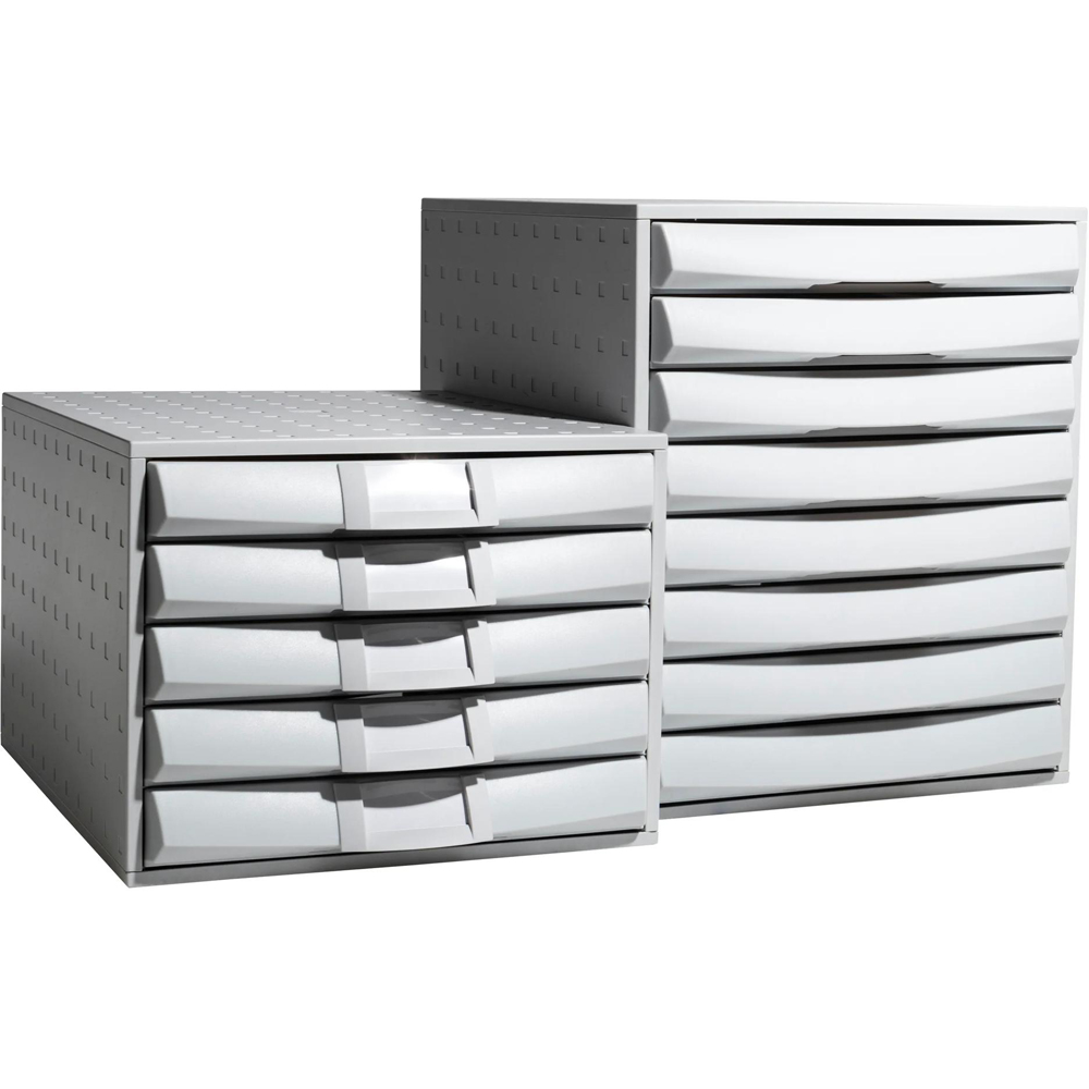 Exacompta The Box 5 Drawer Light Grey Filing Cabinet Image 7