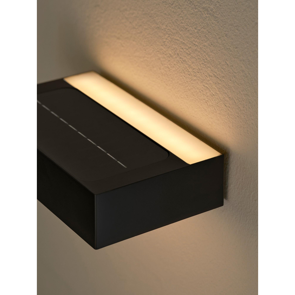 Nordlux Monay 200 Lumens Black Square Solar LED Wall Light Image 8