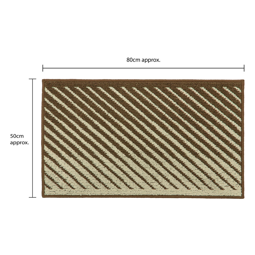 JVL Stellar Brown Indoor Machine Washable Doormat 50 x 80cm Image 9