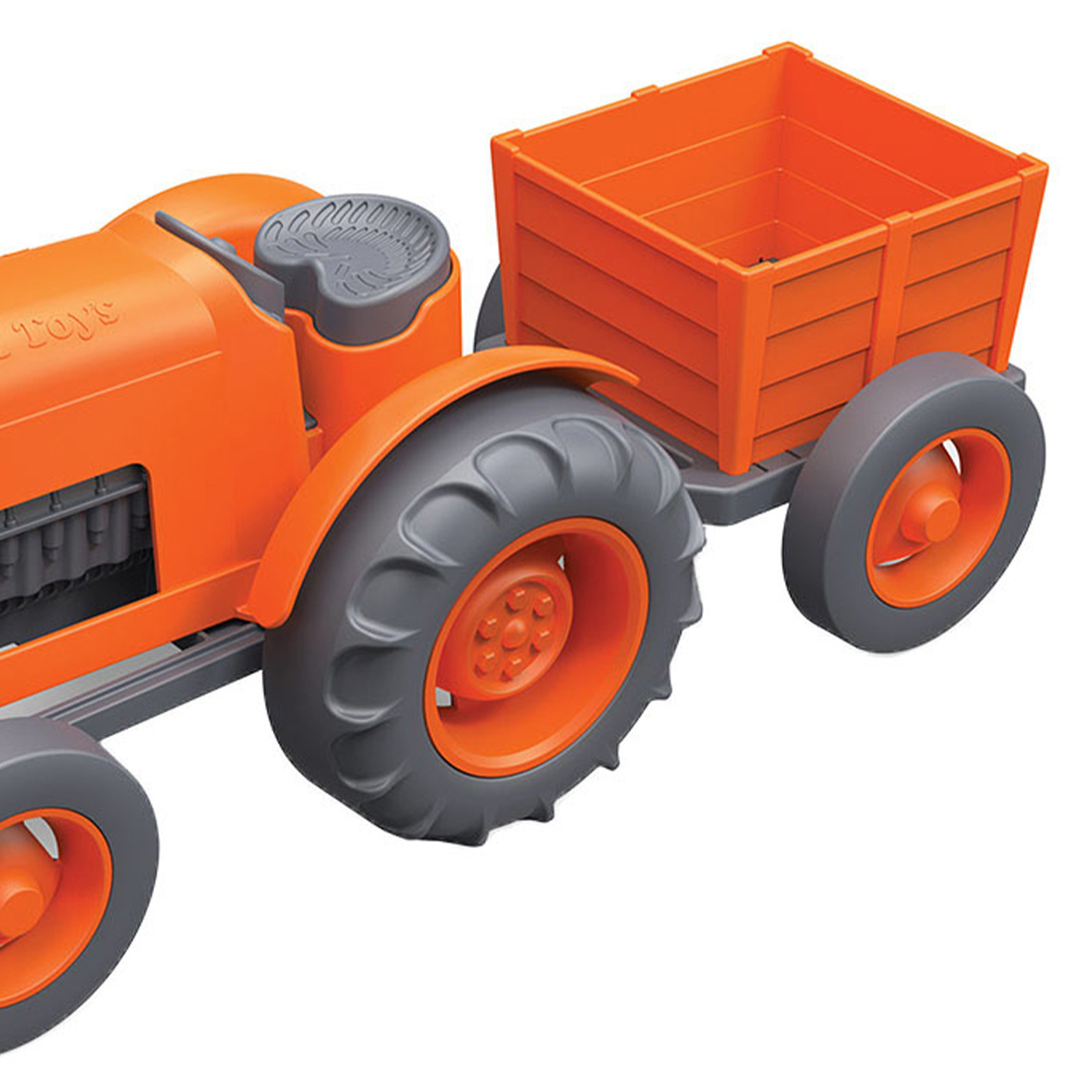 Green Toys 2-Piece Orange Tracker and Trailer Image 4