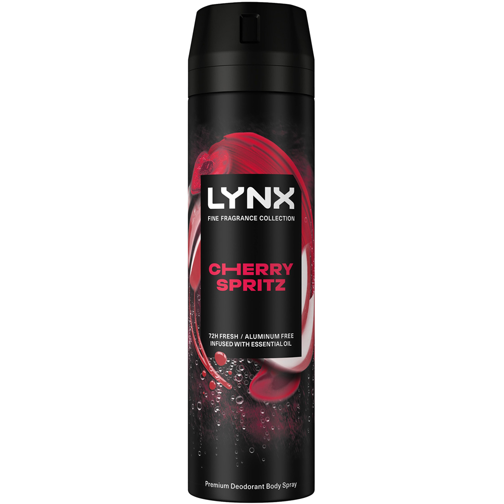 Lynx Fine Fragrance Collection Cherry Spritz Deodorant Body Spray 200ml 6 Pack Image 2