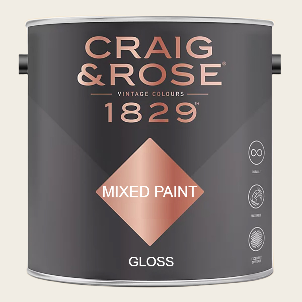 Craig & Rose 1829 Vintage Walls Wood and Metal Craftsmans White Gloss Mixed Paint 2.5L Image 2