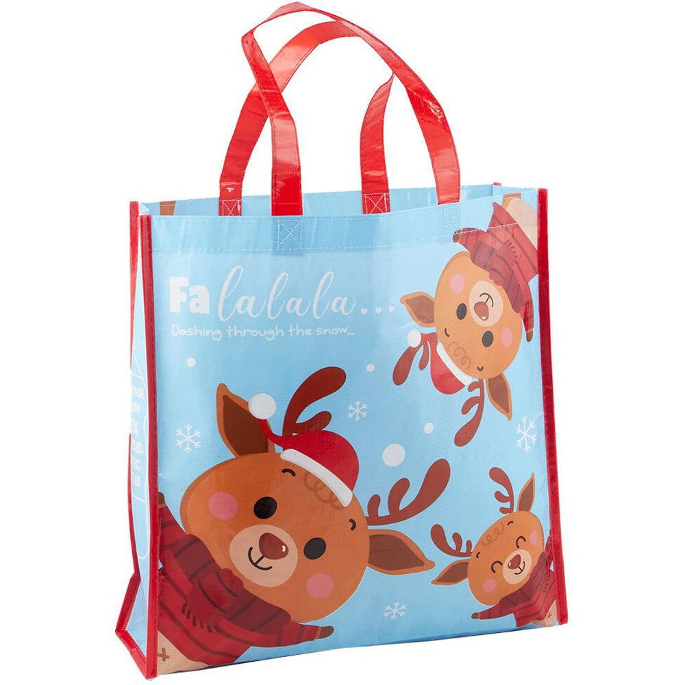 Reindeer Christmas Shopper Bag Image 3