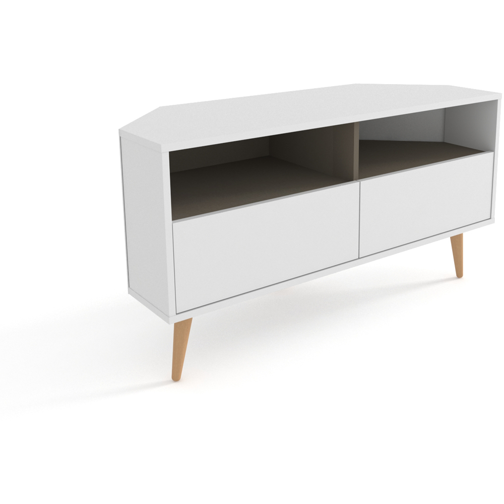 Decorotika Aura 2 Drawer 2 Shelf Galaxy White TV Unit Image 2