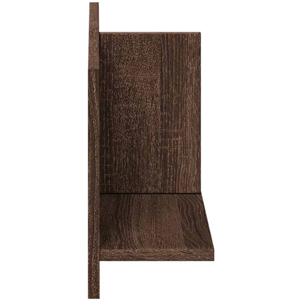 vidaXL 70 x 16.5 x 30cm Brown Wall Shelf Image 4