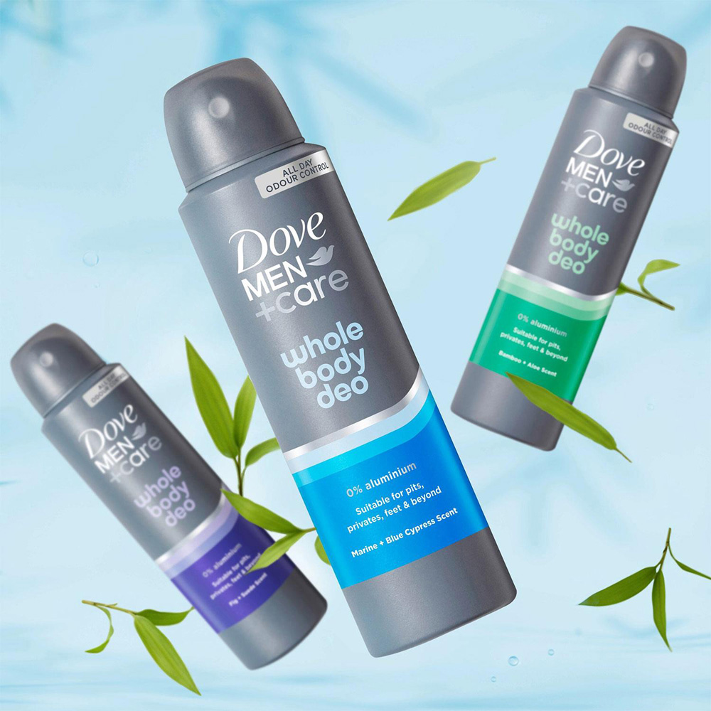Dove Men+Care Whole Body Marine and Blue Cypress 72H Odour Deodorant Spray 150ml 6 Pack Image 7