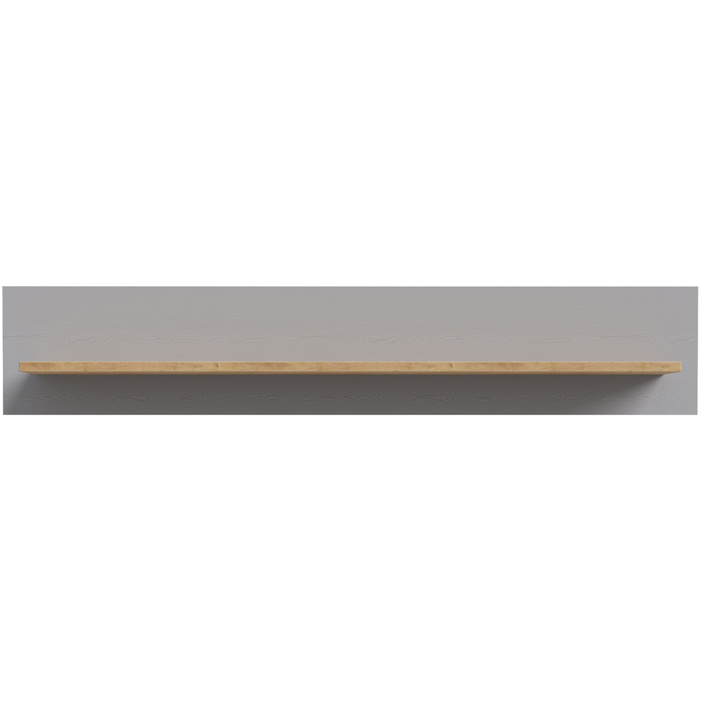Florence Bohol 160cm Grey Riviera Oak Wall Shelf Image 3