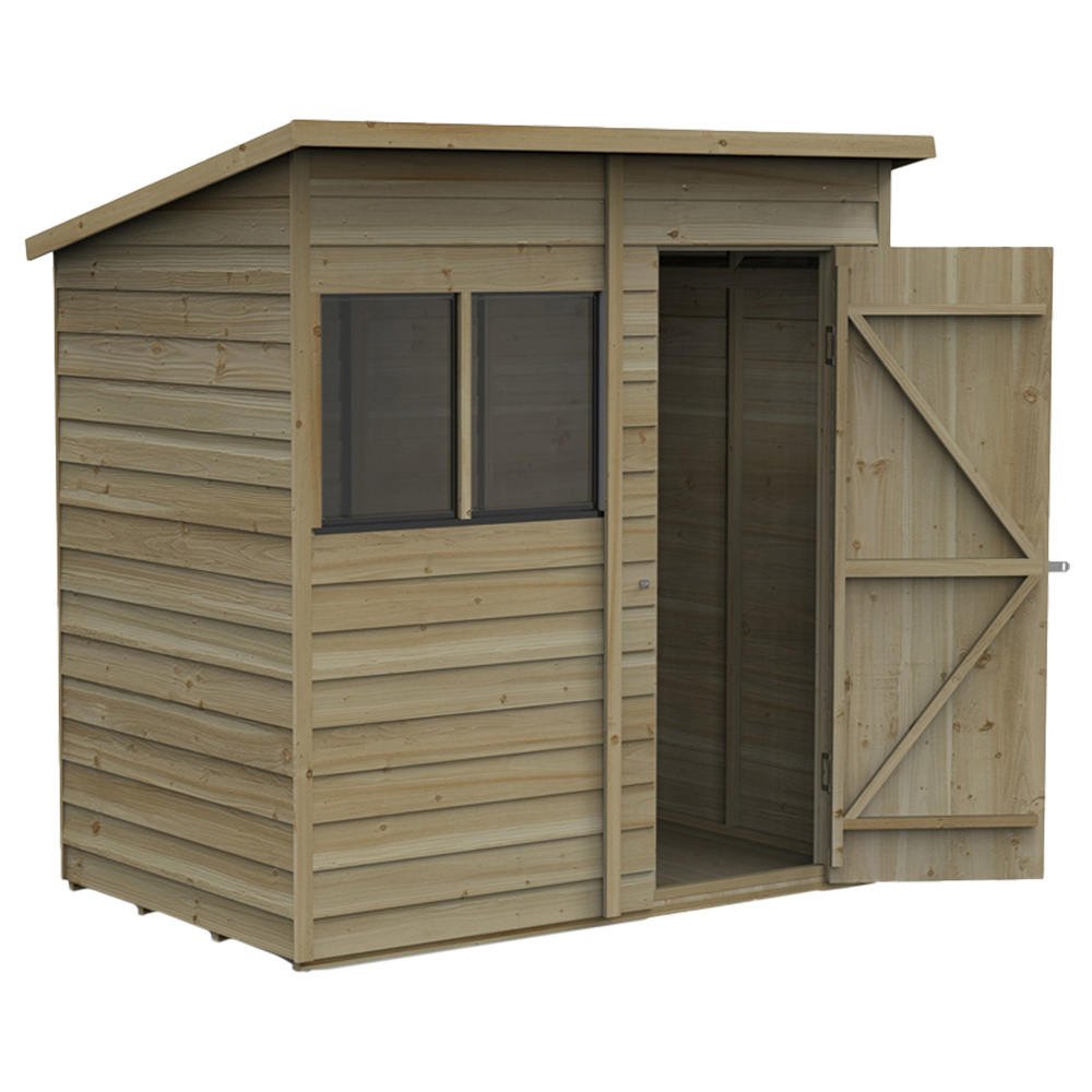 Forest Garden 6 x 4ft Pressure Treated Overlap Apex Shed Image 3