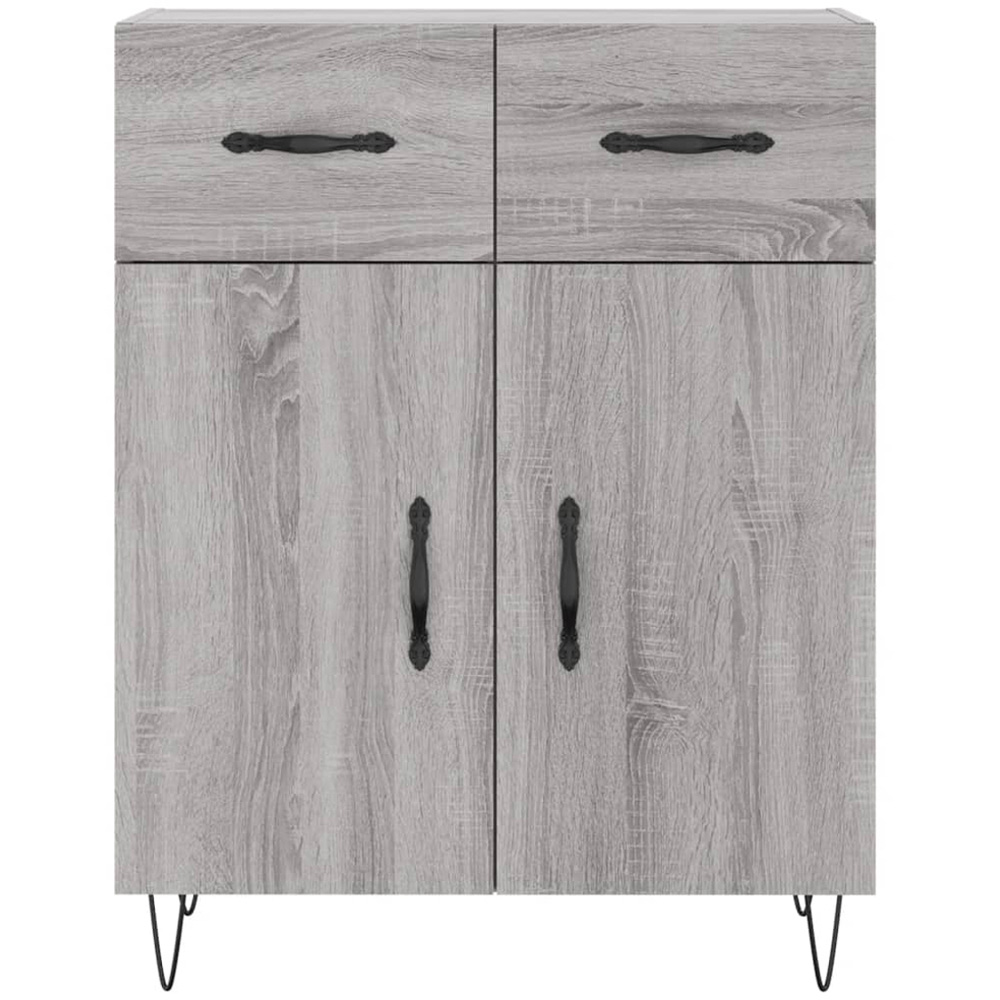 vidaXL 2 Door 2 Drawer 3 Shelf Grey Sonoma Highboard Image 8