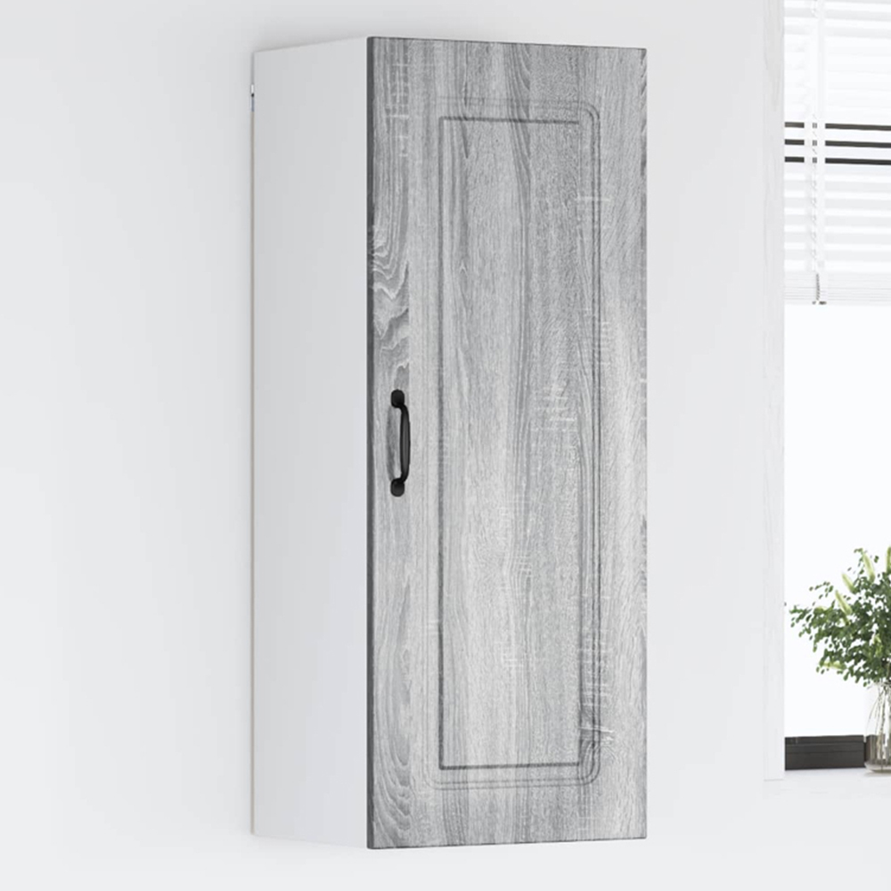 vidaXL Single Door Grey Sonoma Kitchen Wall Cabinet Image 1