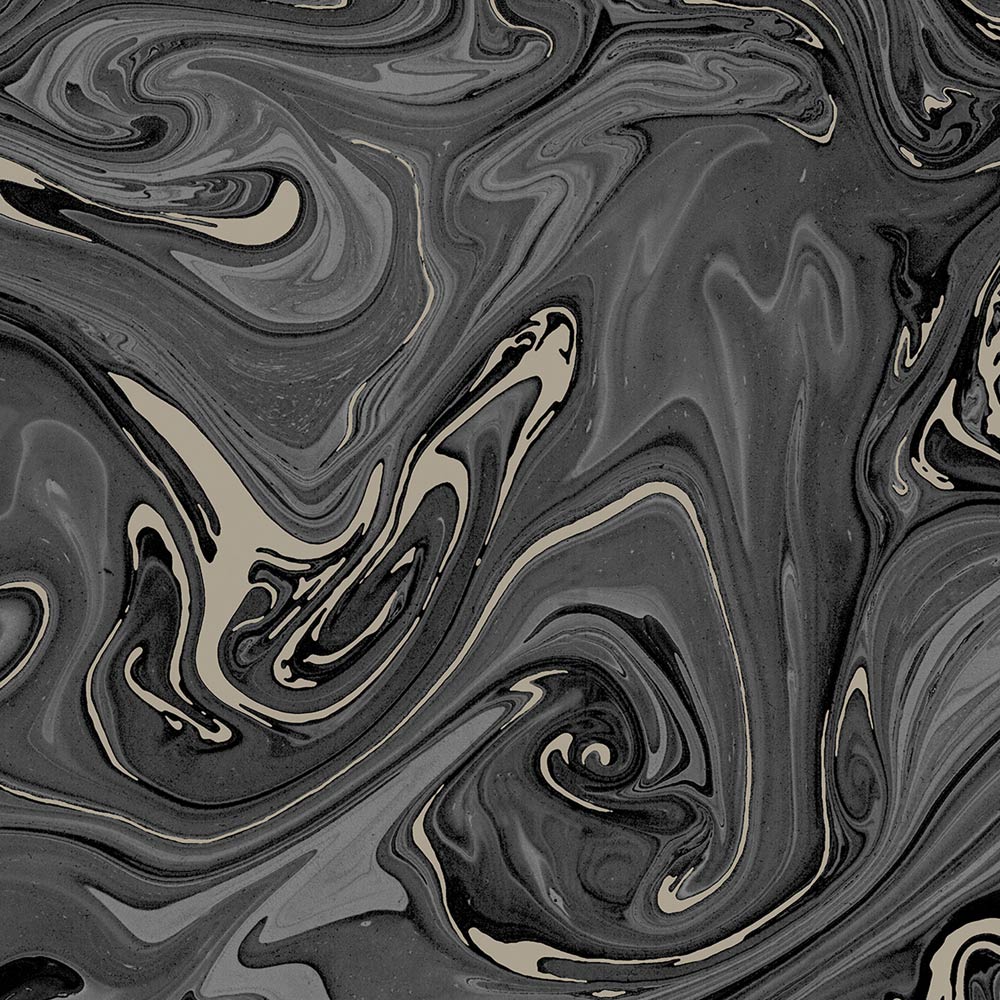 Fresco Liquid Black and Copper Wallpaper Image 3