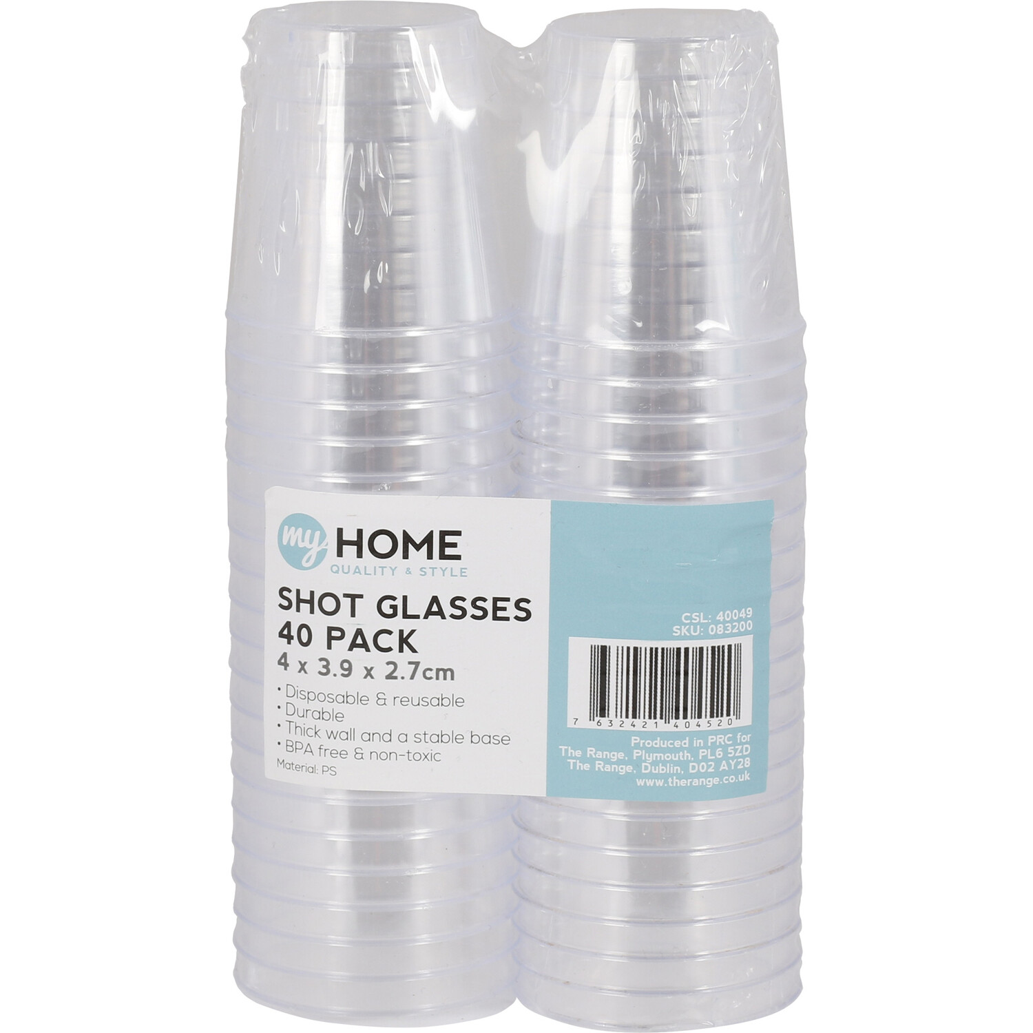 Pack of 40 Shot Glasses - Clear Image 1