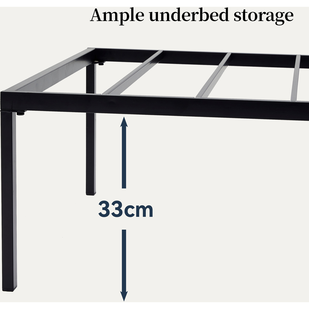Brooklyn Florence Double Black Metal Bed Frame Image 6