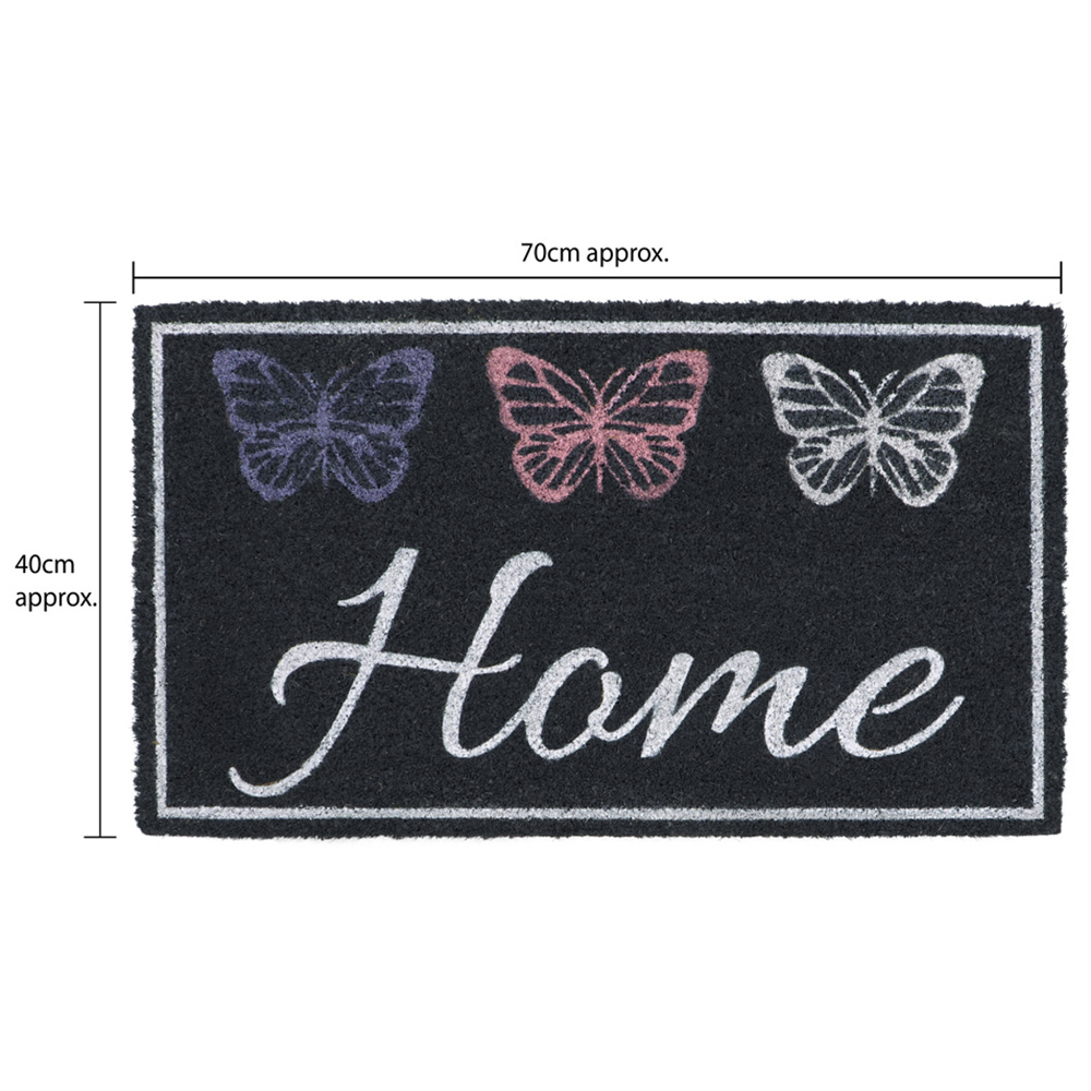 JVL Home Butterflies Latex Coir Door Mat 40 x 70cm Image 6