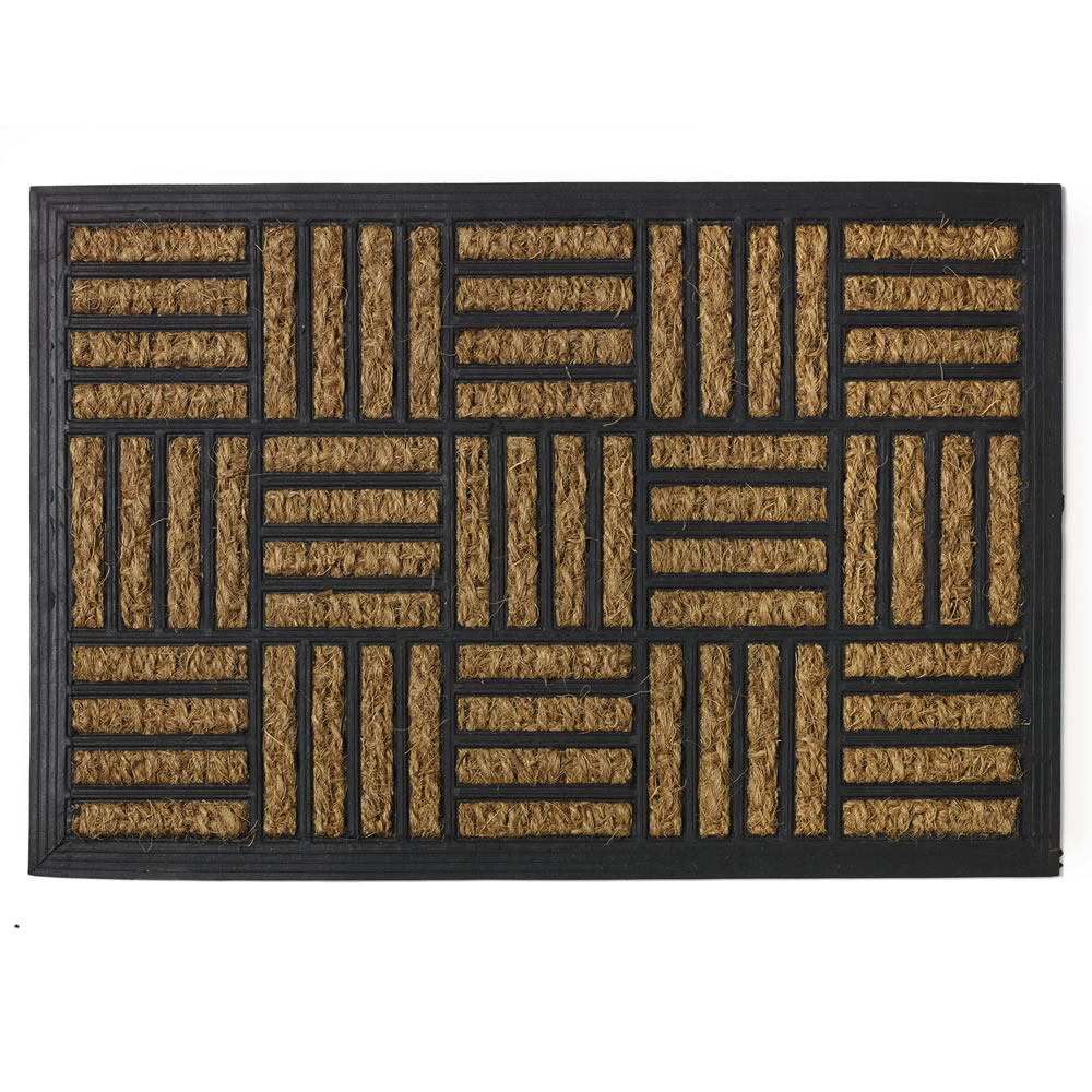 Wilko Coir Rubber Design Doormat 40 x 60cm Image